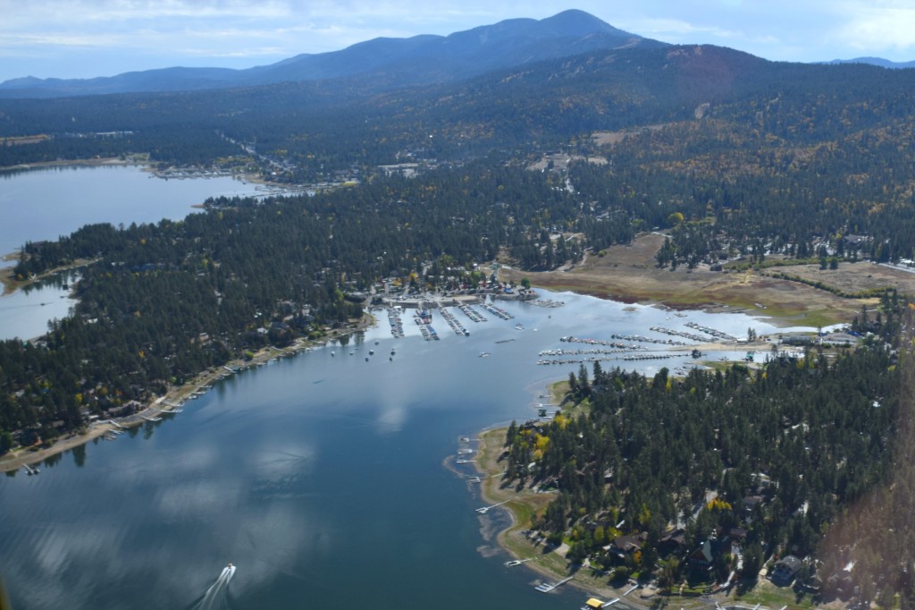 Big Bear lake marina and boats