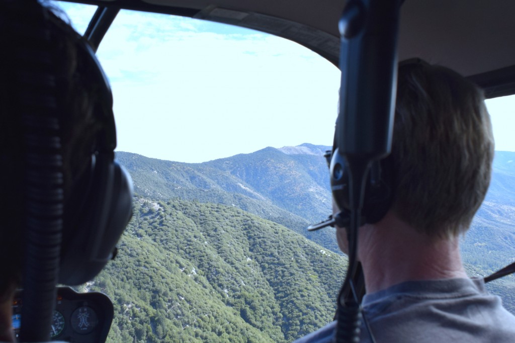 View from the helicopter tour over Big Bear