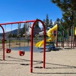Swings at Meadow Park in Big Bear Lake