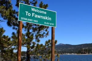 The north shore of Big Bear Lake is popular for watching fireworks