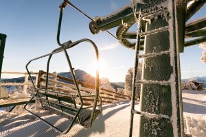 Top of lift in snow