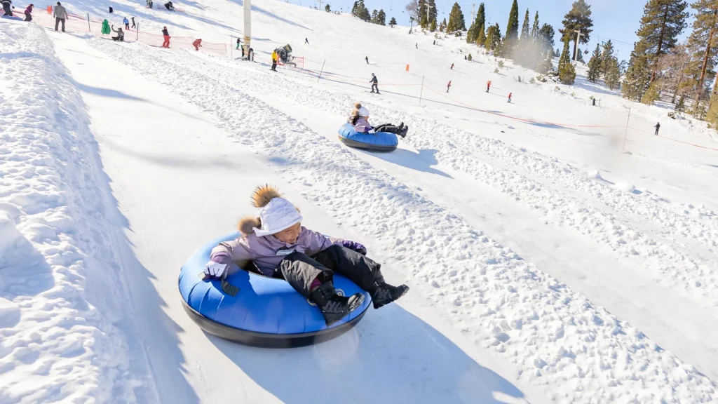 Kids snow tubing at Big Bear Snow Play
