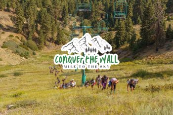 People racing to top of mountain in Conquer the Wall event in Big Bear Lake Thumbnail