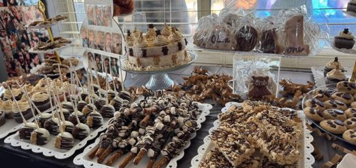 Assorted homemade desserts, cookies, cupcakes, and chocolate treats prepared by Mi Familia Cocina.