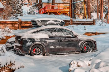 OnlyTeslas Cruises Big Bear at Luxury property Destro's Lakefront