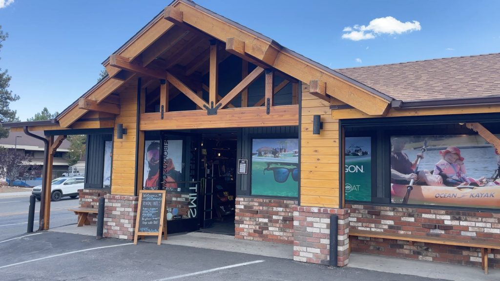 Exterior view of Get Boards rental shop offering lake equipment and water adventure gear in Big Bear.