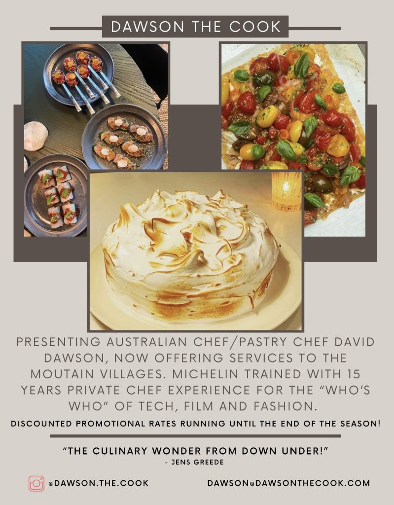 Promotional flyer for Davon the Cook, acclaimed as Australia's best chef, showcasing an event in Big Bear.