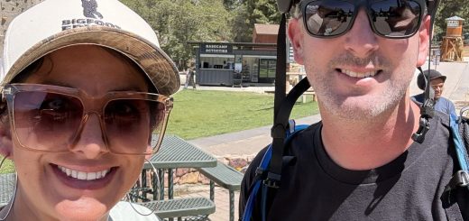 Visitors enjoying outdoor activities and refreshments at Big Bear Mountain Resort