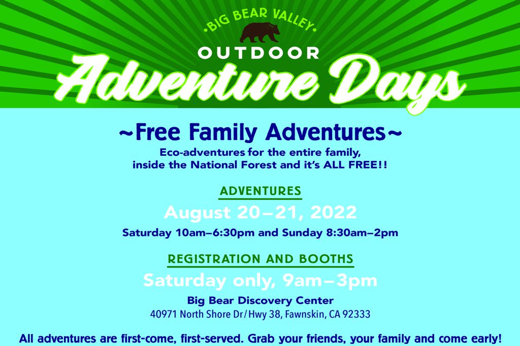 Outdoor Adventure Days Big Bear Lake Discovery Center Family Fun Activities