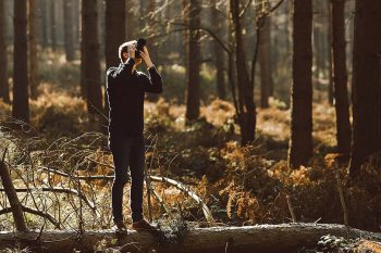 Man Clicking Photos