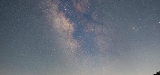 Image of the stars at night over the mountains in Big Bear California