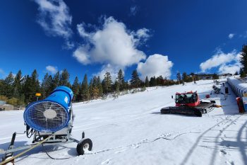 snow blowing at bear mountain
