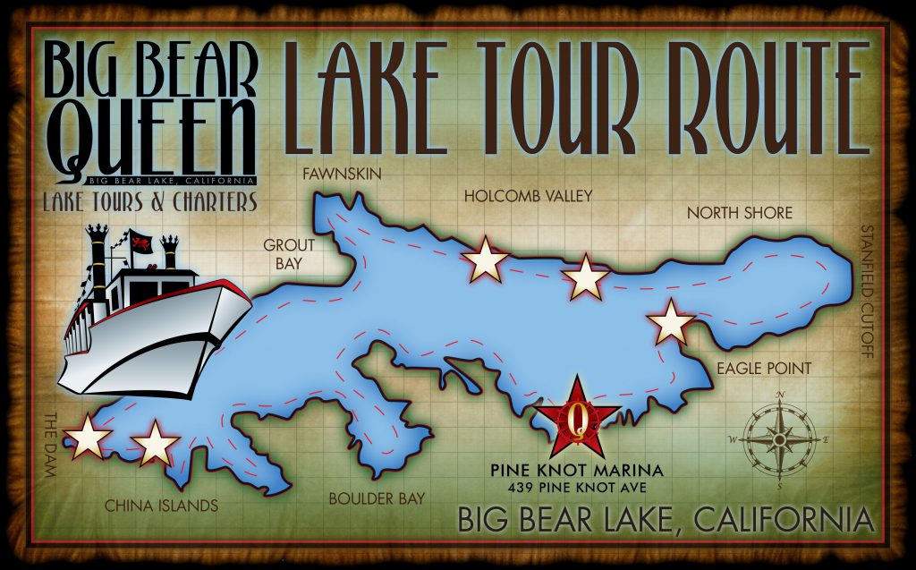 Big Bear Queen Tours Map