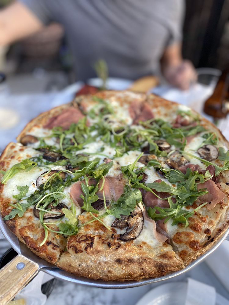 Fresh Italian pizza served at La Pergola Trattoria in Big Bear