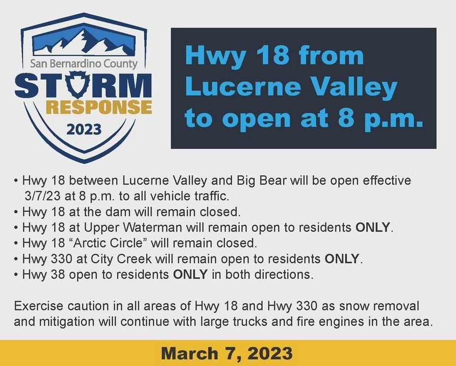 Be prepared for Big Bear Winter