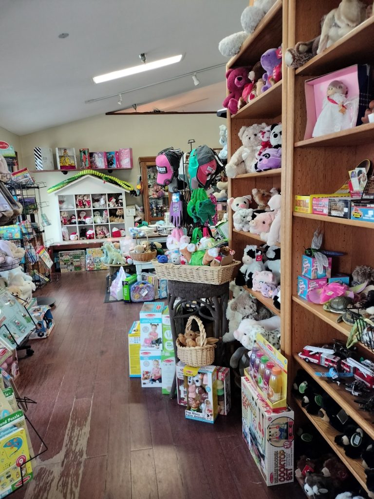 interior view of Teddy Bear Square featuring toys games and stuffed animals in Big Bear Lake